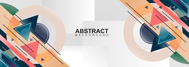 Abstract geometric vector for banner design