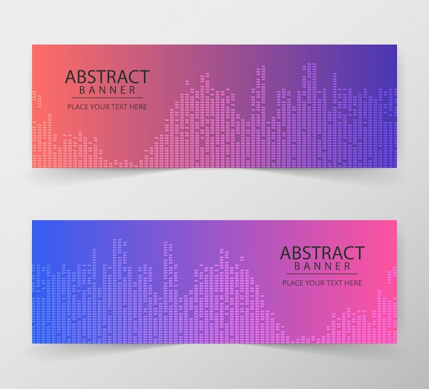 Vector abstract geometric web design banner template.  