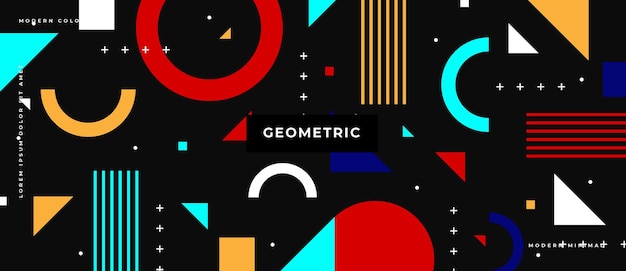 Abstract Geometric with different elements abstract shapes. 