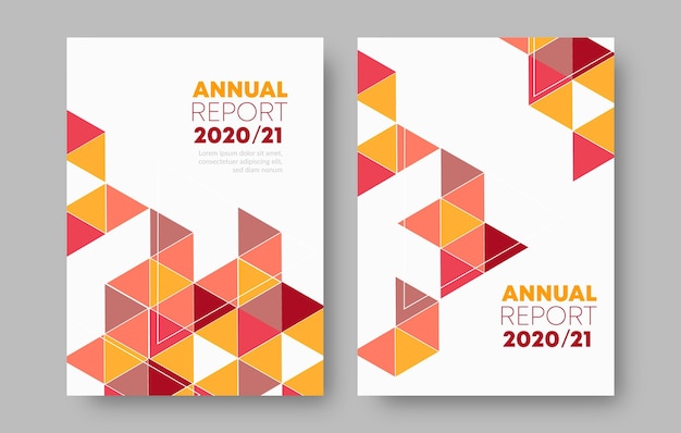 Abstract geometrical annual report templates