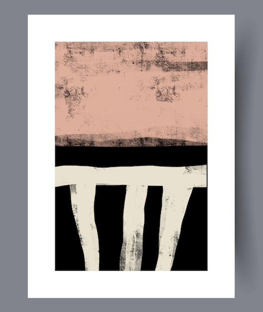 Abstract geometry grunge figures wall art print