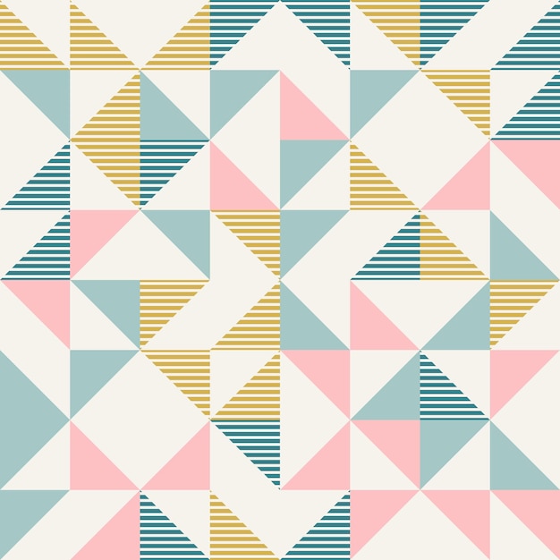 Abstract geometry in retro colors diamond shapes geo pattern