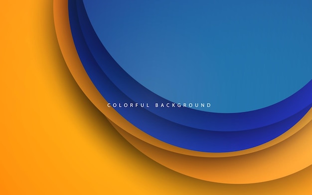 Abstract geomterict blue and yellow background vector