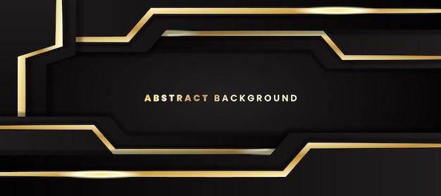 Abstract gold and black background vector illustration