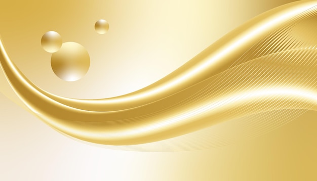 Abstract gold fluid liquid with wave style background