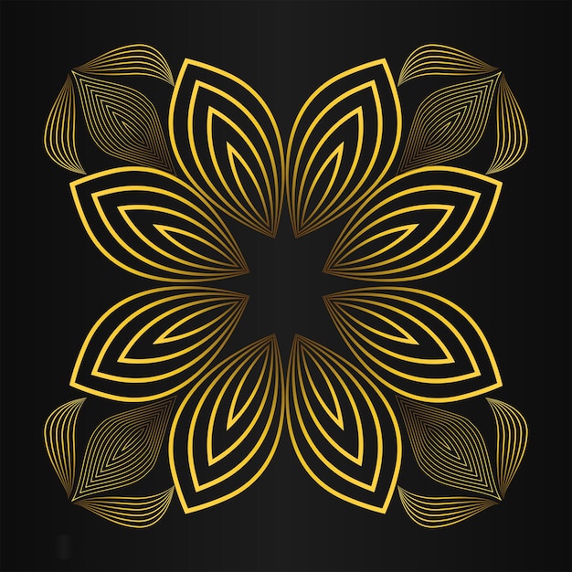 abstract gold geometric ornament design element