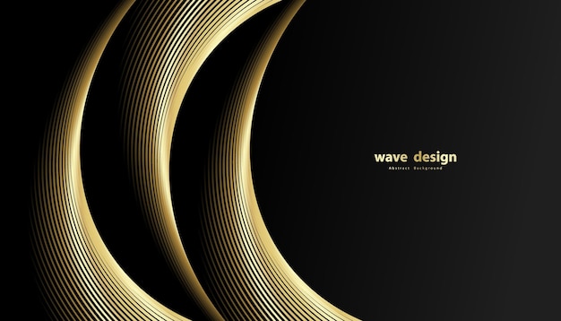 Abstract gold luxurious wave line background simple texture for your design gradient background Modern decoration for websites posters banners EPS10 vector