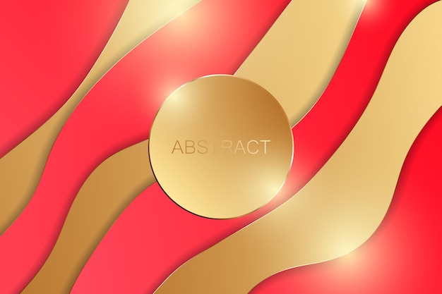 Abstract gold and red luxury background Vector illustration