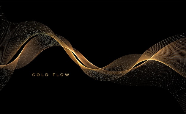 Abstract Gold smoke Waves