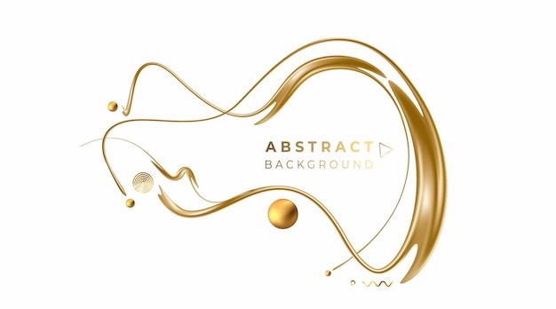 Abstract Golden glowing shiny lines art effect vector background. Use for modern design, cover, poster, template, brochure, decorated, flyer, banner.