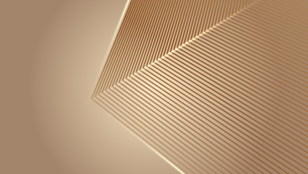 Abstract golden lines texture background shaped like tall buildings looking up