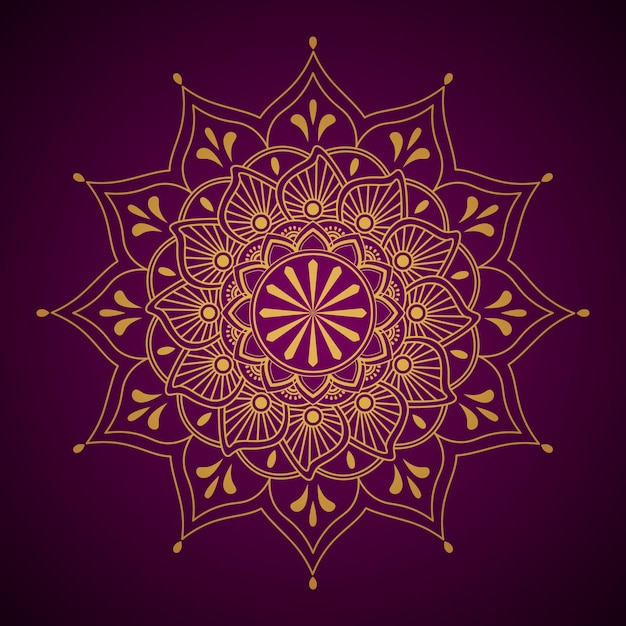 abstract golden mandala background