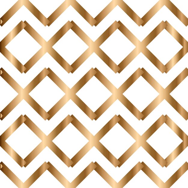 Abstract golden seamless pattern with rhombus ornament