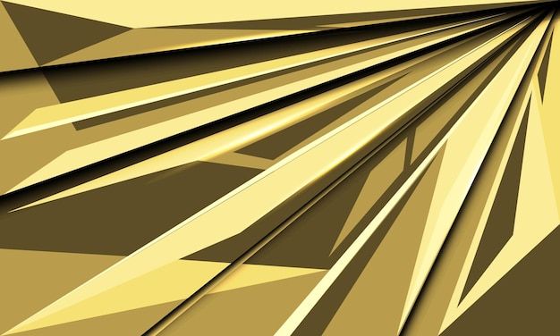 Abstract golden speed zoom geometric design modern luxury futuristic background vector