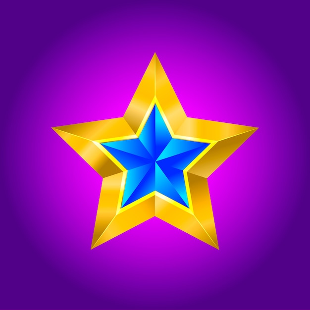 Abstract golden star