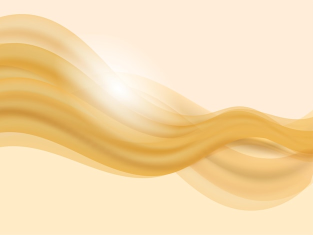 Abstract Golden Wave Movement Background.