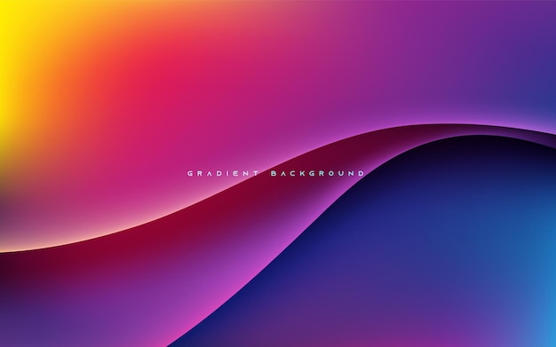 Abstract gradient background colorful wavy light shape