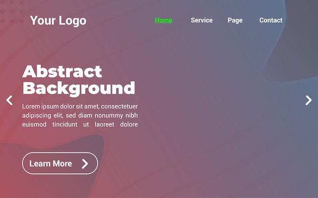 Vector abstract gradient background for web landing page 3