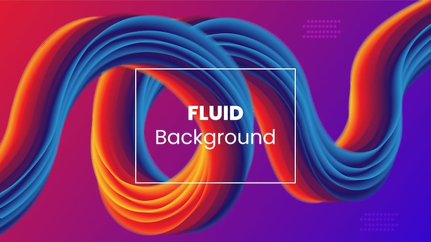 Vector abstract gradient background with dynamic fluid wave shapes