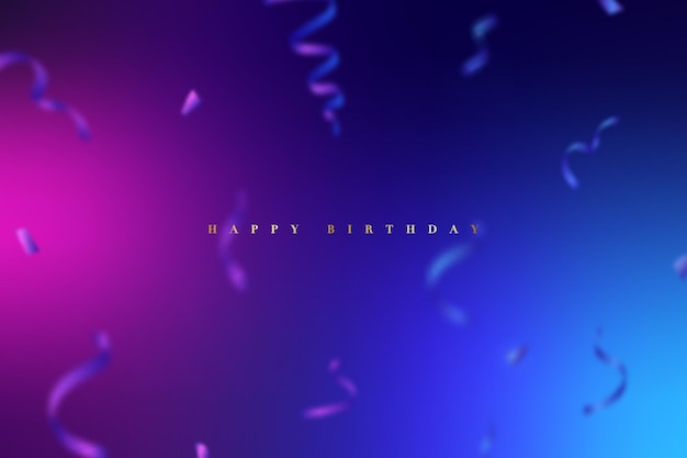 Abstract gradient banner with blurred confetti Fluid neon wallpaper