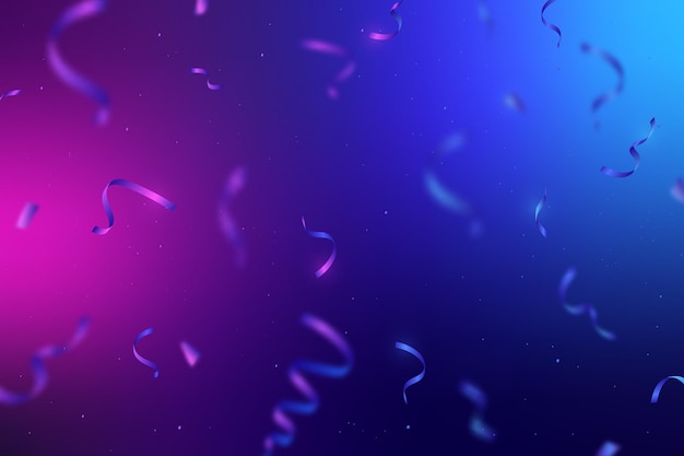 Abstract gradient banner with blurred confetti