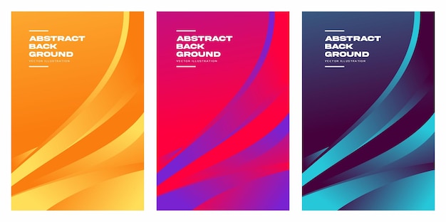 Abstract gradient color curve banner background