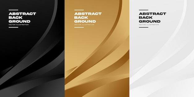 Abstract gradient color curve banner background