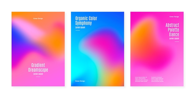 Abstract gradient cover template set