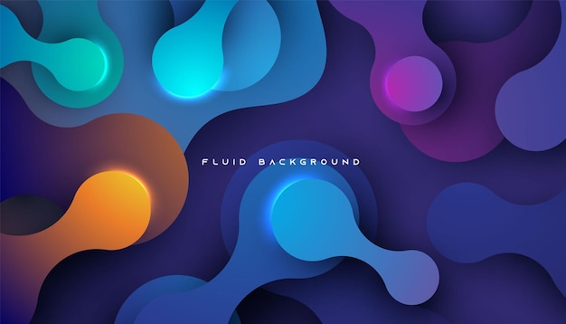 Abstract gradient dynamic fluid background with colorful light