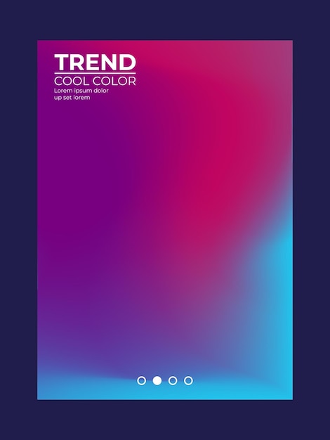 Abstract gradient fluid background Set of modern poster background for business Modern color in fluid form Vector illustration minimalistic style concept