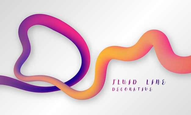 Abstract gradient fluid colorful stripe swirl line isolate object