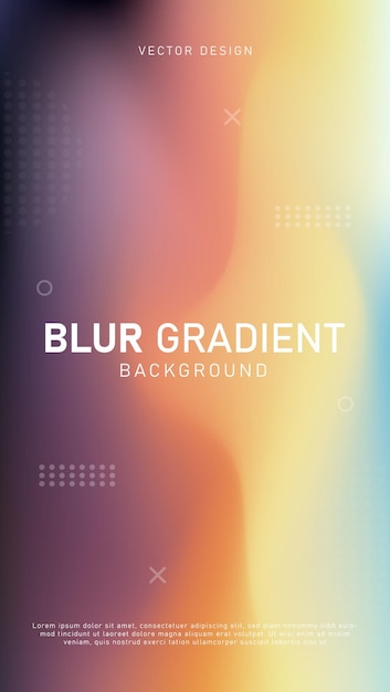 Abstract gradient fluid liquid cover template. Set of modern poster with vibrant graphic color