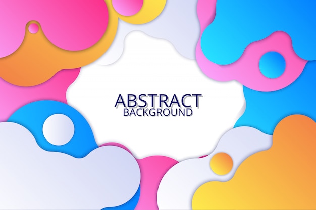 Abstract gradient liquid shapes background