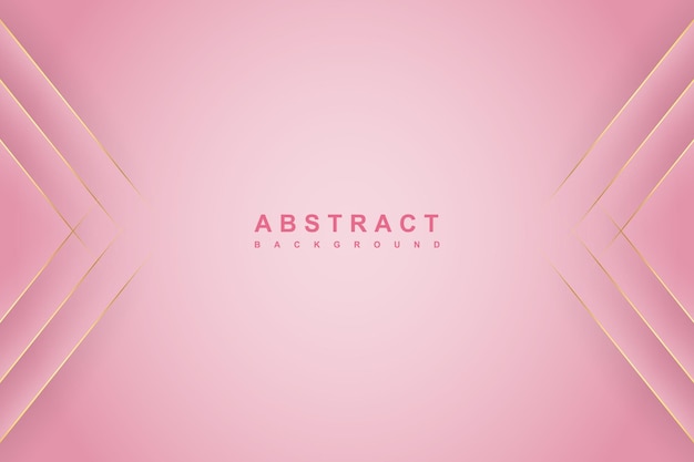 Abstract gradient pink background with diagonal gold line and shadow