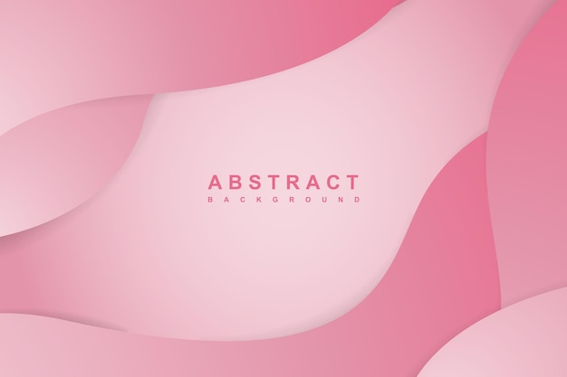 Abstract gradient pink background with paper cut wavy layered