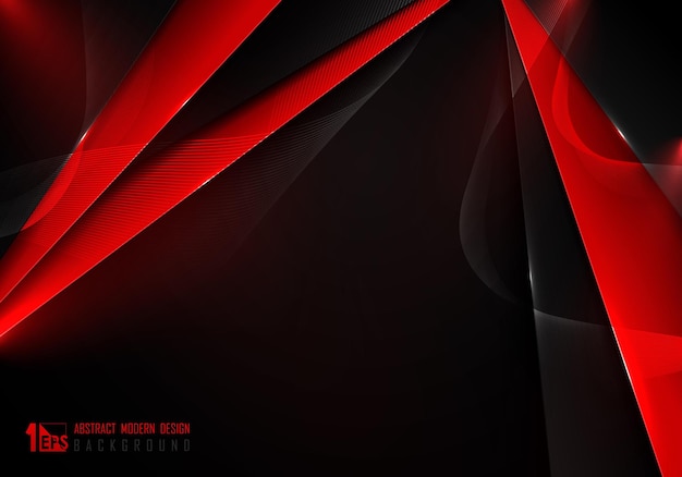 Abstract gradient red and black template design decoration artwork