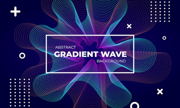 Abstract gradient wave background design