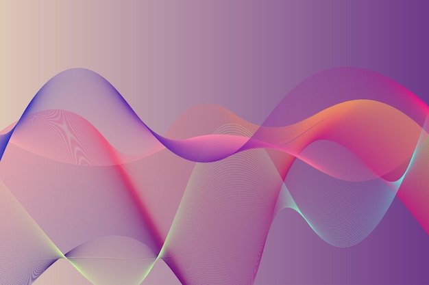 Abstract gradient wavy background with abstract lines wave background