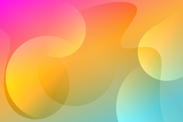 Abstract gradient wavy background with geometric shapes