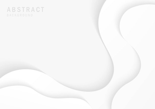 Abstract gradient white fluid template design decorative artwork