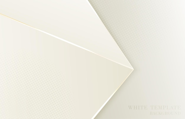 Abstract gradient white and yellow template design with gold lines decorative template