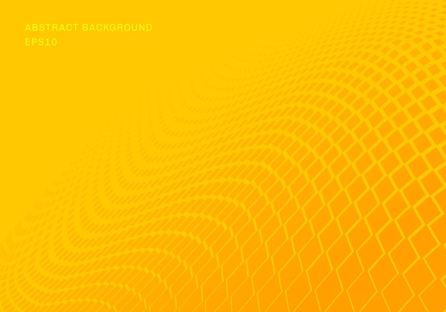 Abstract gradient yellow squares wave background