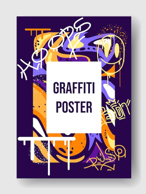 Abstract graffiti poster