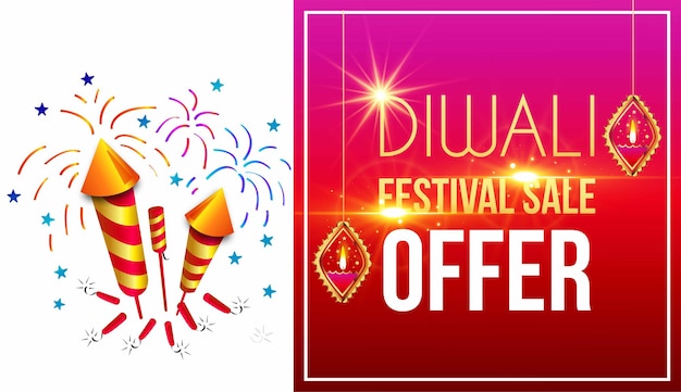 Abstract Grand diwali Dhamaka sale background with offer details  banner or sale poster happy diwali