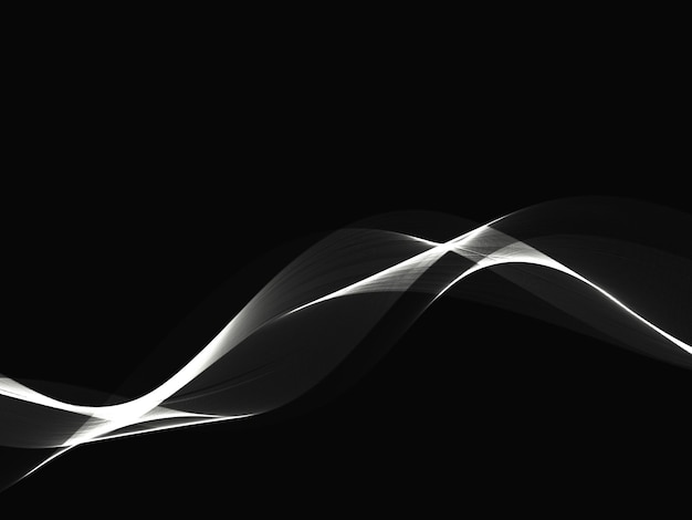 Abstract gray flowing wave background vector illustration