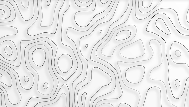 Abstract gray topographic map background illustration