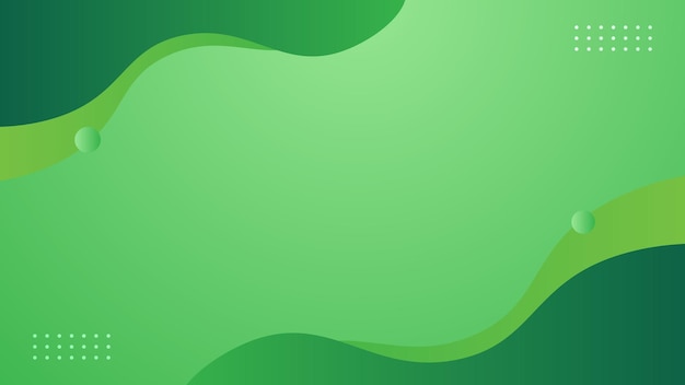 Abstract Green Background with Dynamic Curves