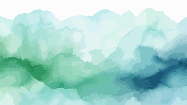 Abstract Green and Blue Watercolor Background