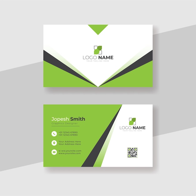 Abstract Green business card design