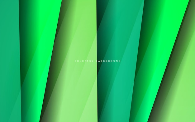 Abstract green contrast overlap layer shape background